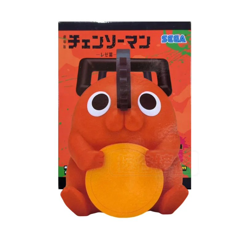 Фото Оригинальная фигурка Bandai Chainsaw Man Pochita Sofubi, Q-версия, аниме-фигурка Sofvimates, модель из ПВХ, коллекционная игрушка, 13 см, JP №1