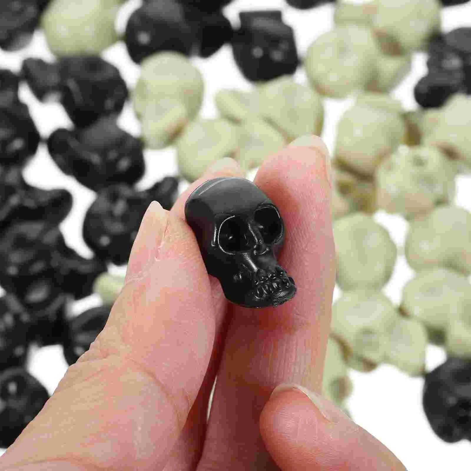 100 шт. игрушки объемные украшение в виде черепа на Хэллоуин маленькая голова