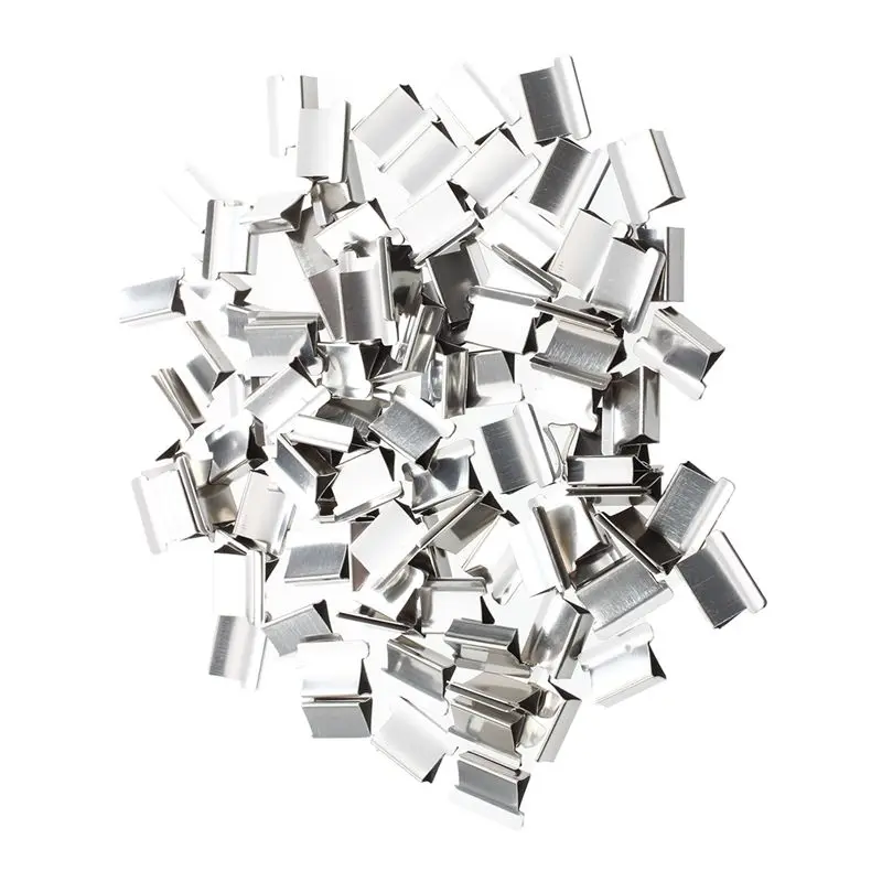 

100 Pcs 15Mm X 10Mm X 5Mm Metal Reusable Refill For Clam Clips Dispenser