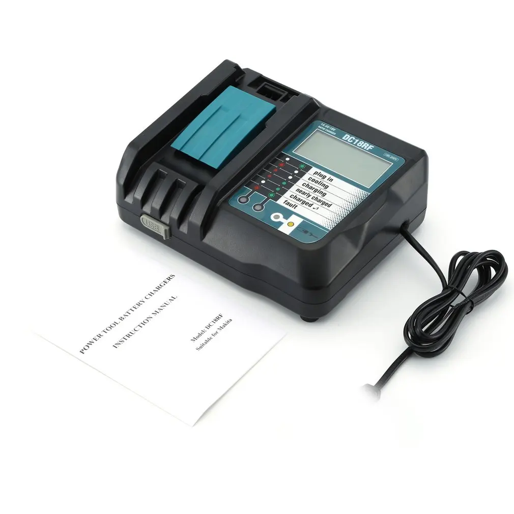 

14.4V 18V Replacement Lithium Li-on Battery Charger Replaces DC18RC DC18RD DC18SD DC18SF DC18RT For MAKITA DC18RF