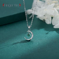 trendy silver plated moon shape blue tears womens necklace anniversary gift beach party jewelry work noble