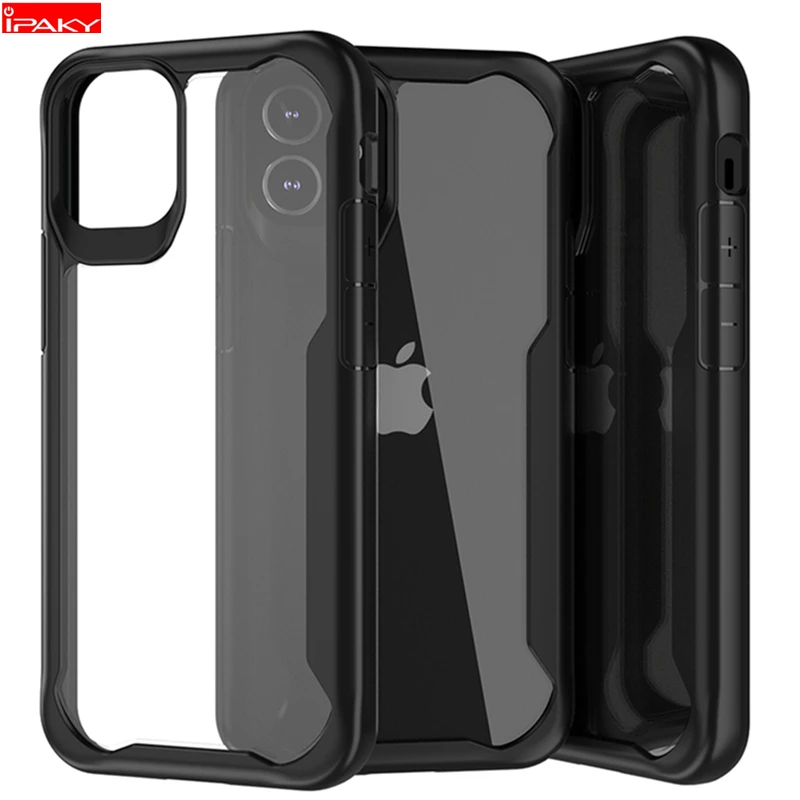 

IPAKY for iPhone 13 12 11 Case for iPhone 7 8 Plus Xs Max XR Case Shockproof Transparent Cover for iPhone 11 12 13 Pro Max Case