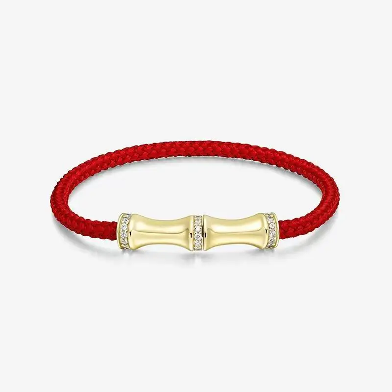 Hefang All Things Turin Red Rope Браслет Доступный Роскошный Национальный Сле Где Бамбуковый