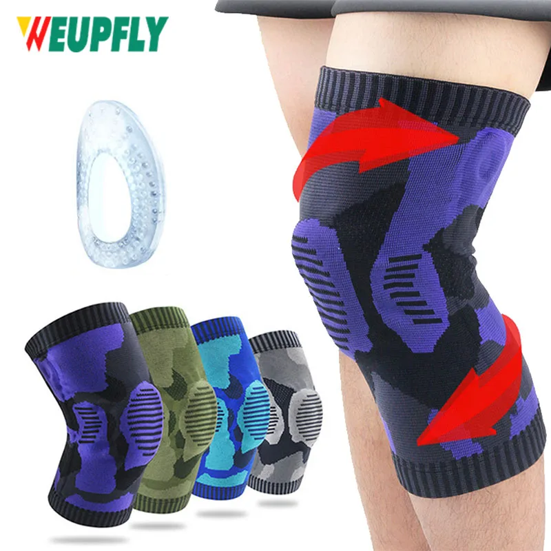 

1Pcs Knee Brace Compression Sleeve Wraps Patella Stabilizer with Silicone Gel Spring Support,for Meniscus Tear Arthritis Running