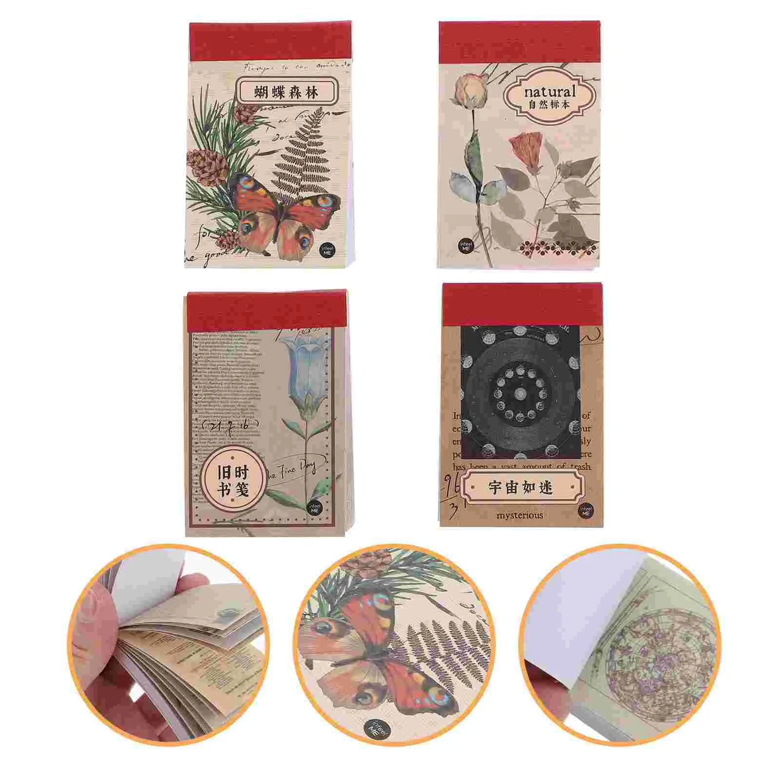 

4 Sets of Diary Scrapbooking Sticker DIY Hand Account Stickers Planner Sticker