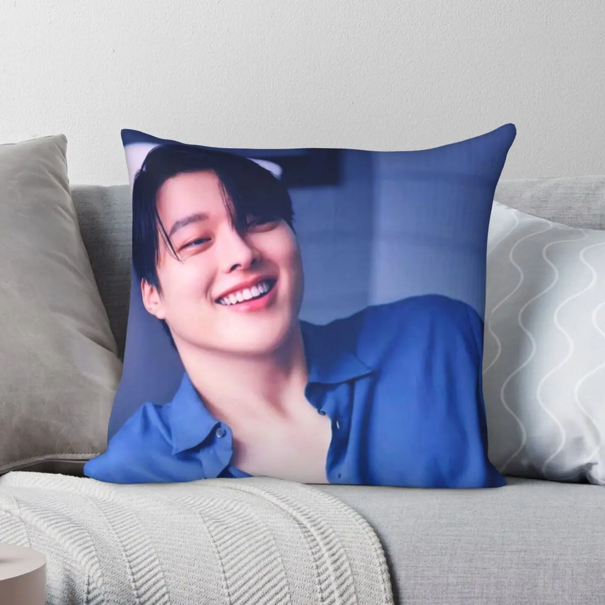 

Jangi Ki Yong Pillowcase Polyester Linen Velvet Printed Zip Decor Throw Pillow Case Car Cushion Cover
