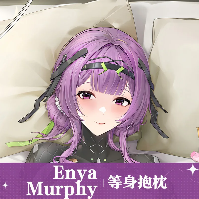 Аниме Snowbreak: зона отдыха Enya Murphy Dakimakura наволочка с 2-сторонним принтом на петлях для