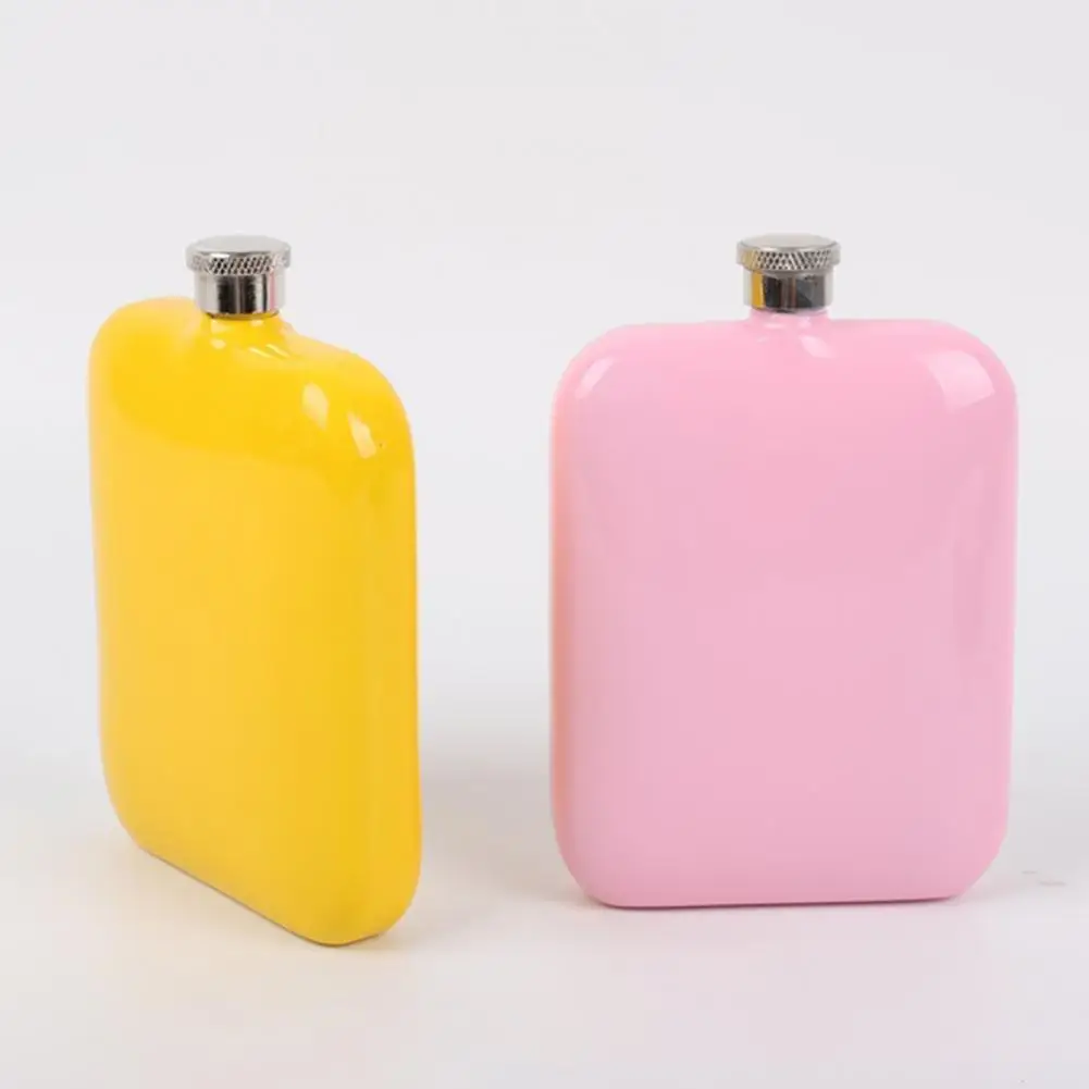 

160ml Square Painted Stainless Steel Hip Flasks square jug Pocket Russia Flagon Whiskey Bottle for Traveling