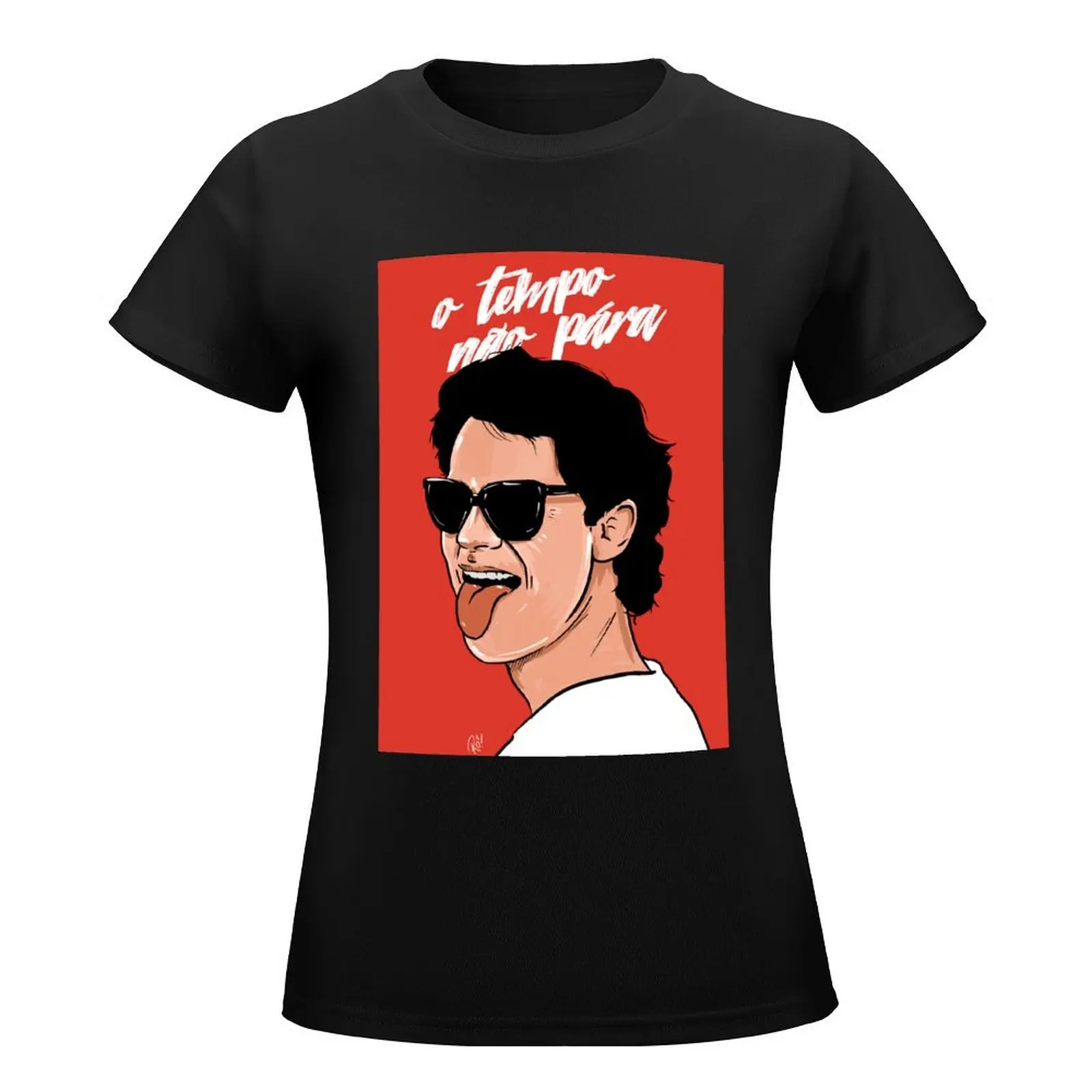 Футболка Cazuza - O tempo n?o полиара эстетическая одежда графический верх корейская