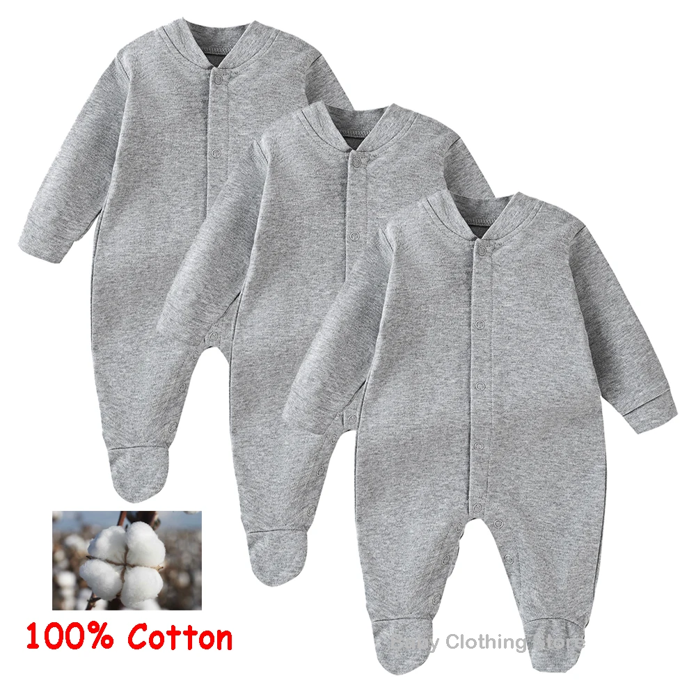 

Soft 100% Cotton New Born Baby Clothes Rompers Boy Sleepsuits Girl Sleepwear One-pieces Jumpsuit Jumpers Pyjamas One-pieces