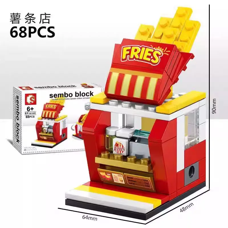 Spot Senbao Legao Mini Street View City House Строительные блоки Модные игрушки Собранные модели с