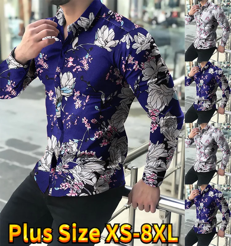 

Luxury Vintage Shirts For Men Oversized Casual Shirt 3D Print Long Sleeve Button Tops Men's Clothing Club Party Cardigan New