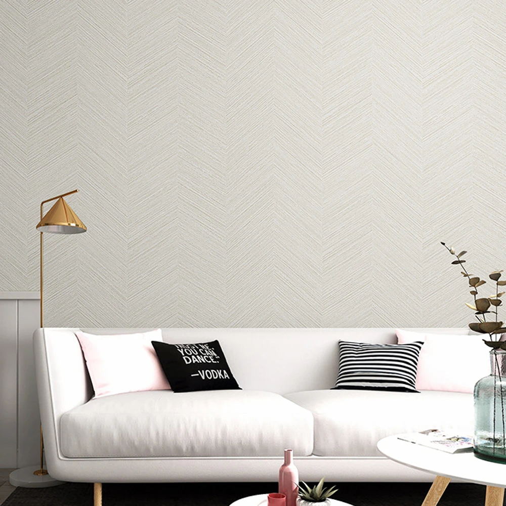 Нордическая Современная Бронзирующая настенная бумага в елочку Геометрические