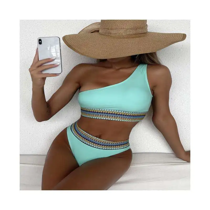

Womens Bikini Swimming Suit Sexy Split Printed Swimwear