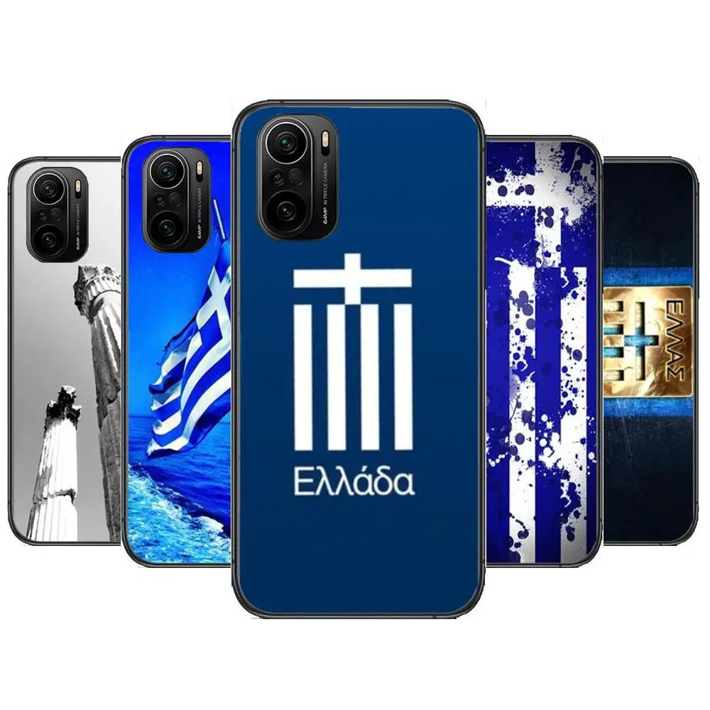 

Greek Greece Flag Phone Case For xiaomi redmi POCO F1 F2 F3 X3 Pro M3 9C 10T Lite NFC Black Cover Silicone Back Prett mi 10 ultr