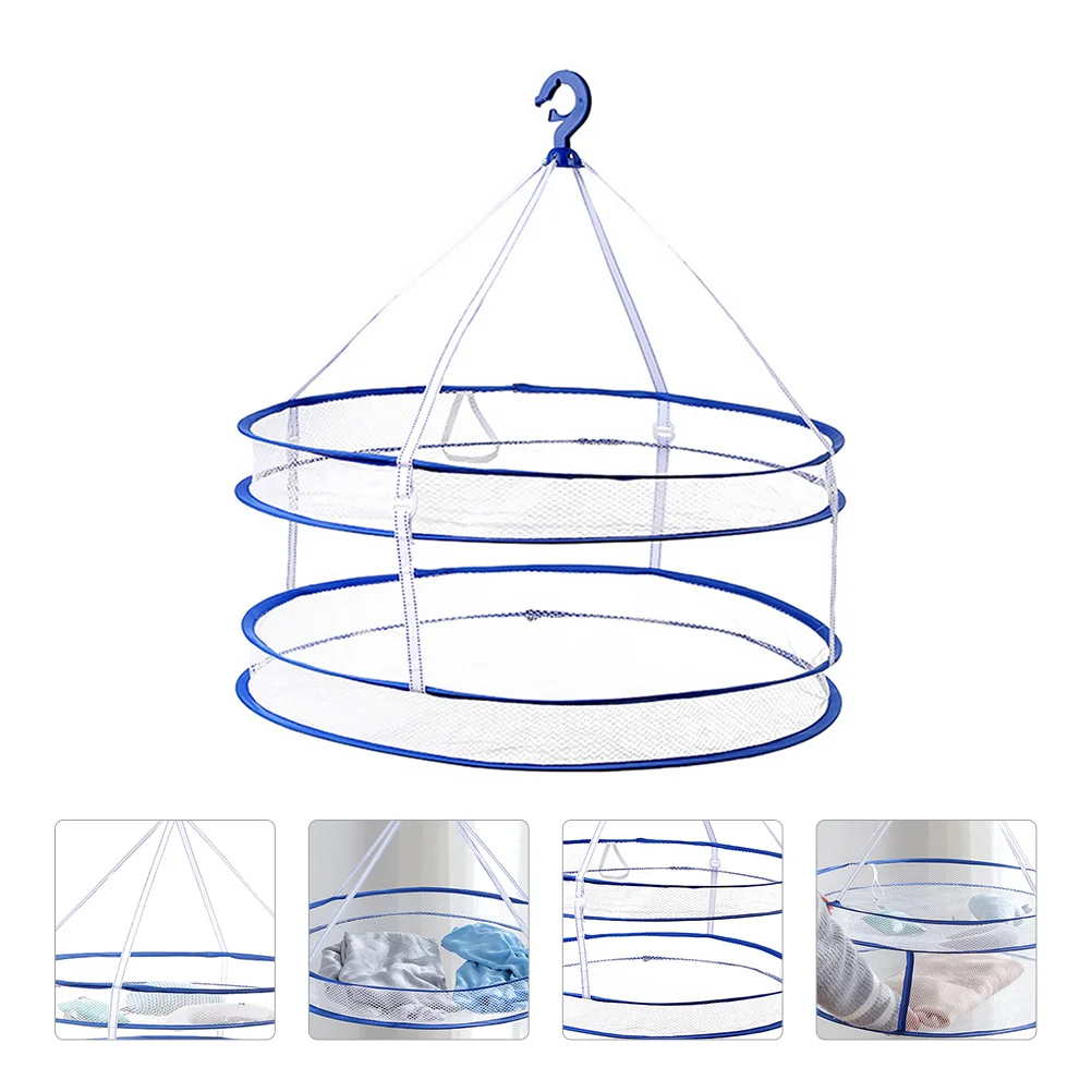 

Drying Dryer Hanging Rack Clothes Laundry Net Sweater Mesh Basket Hanger Cloth Flat Folding Foldable Collapsible Air Lay
