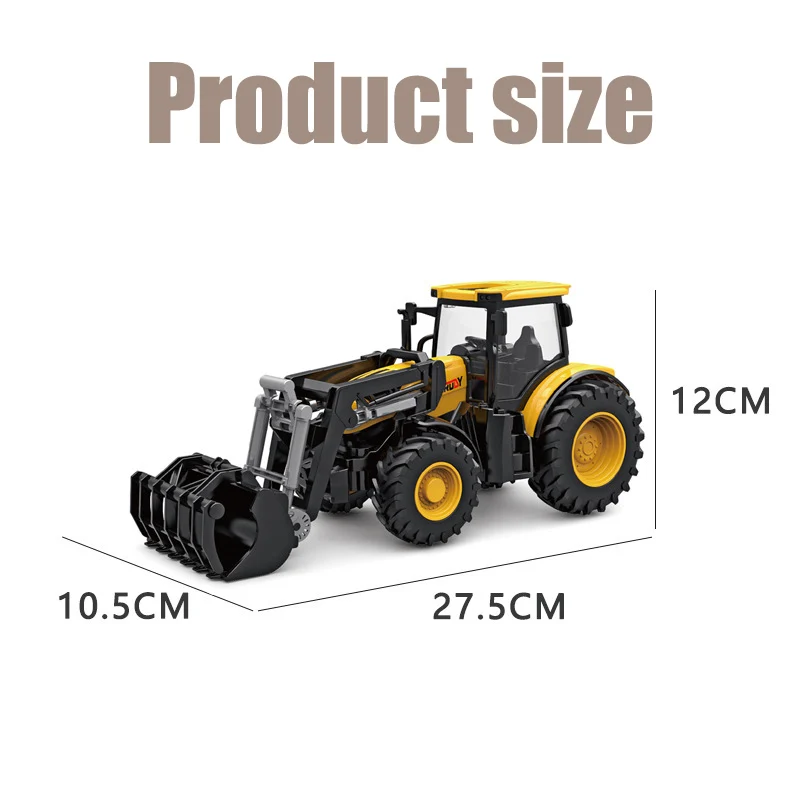 Модель трактора модель симулятора 1/24 детская фермерская раздвижная машинка