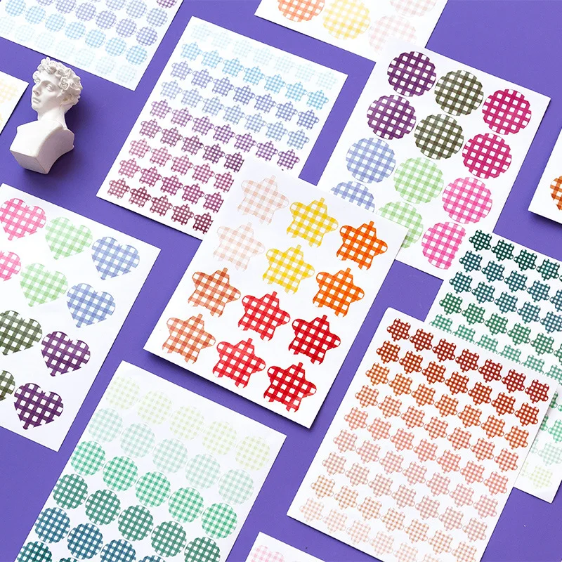 

6 шт., декоративные наклейки в виде сердца и звезд