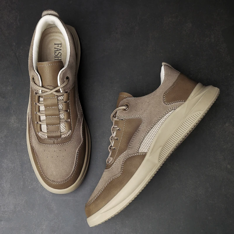 

SOLI2 Breathable Hard-Wearing Outdoor Men Shoes Autumn Comfortable Casual Shoes Fashion Genuine Leather men shoes S12180-S12203