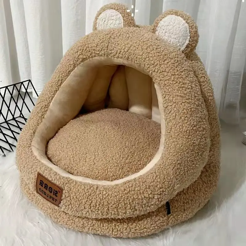

Pet Den Net Red Dirt-resistant Thickened Cat Kennel Dog House Closed Winter Warm Four Seasons Universal Villa Cat Supplies