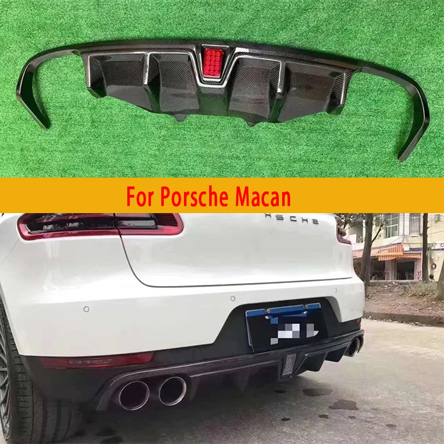 Диффузор для заднего бампера автомобиля из углеродного волокна Porsche Macan