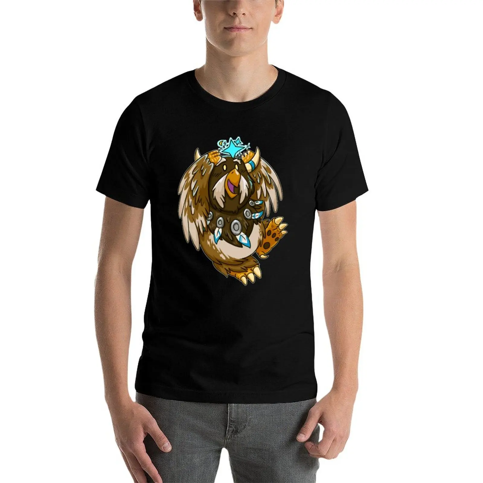 Фото Футболка Moonkin Tauren Druid, простая повседневная хлопковая футболка с короткими рукавами №4