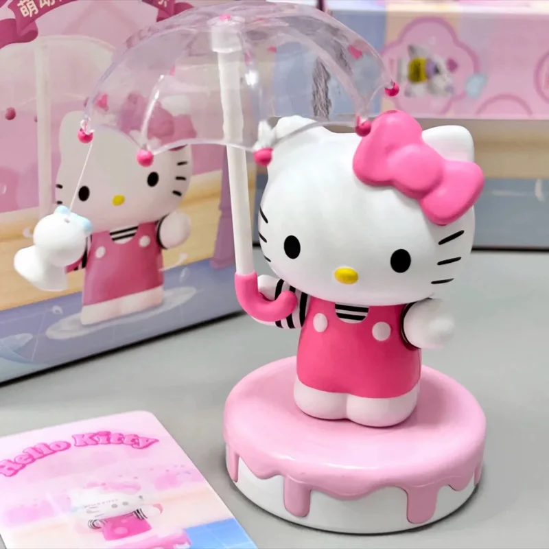 Новый Sanrio Hello Kitty милая сигнальная серия заводное подвижное настольное украшение
