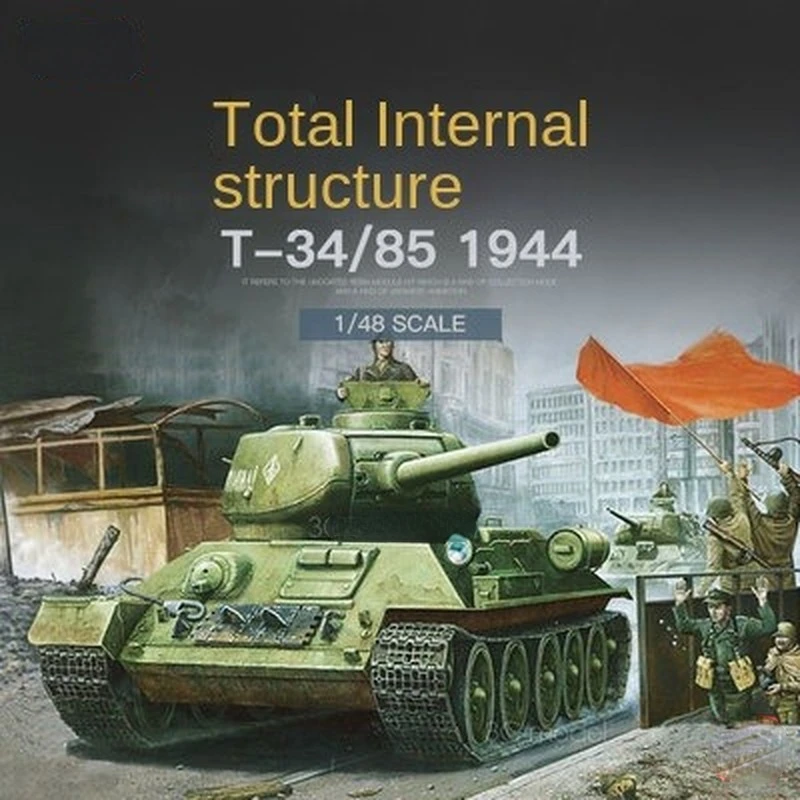 

NX 1/48 Soviet T-34/85 Medium Tank 1944 Flat Seam/Bevel Welded Turret Model Resin Model Kit Self Assembled Resin Military Model