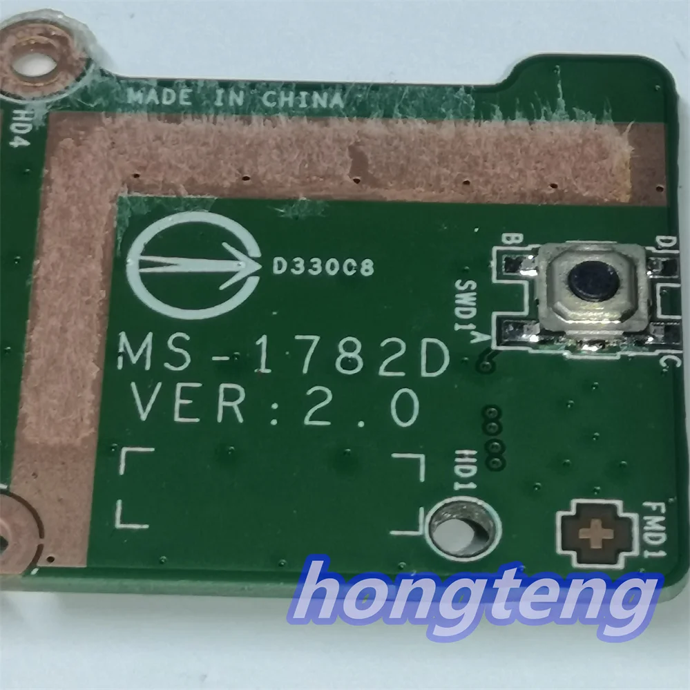 Подлинная плата кнопок сенсорной панели MSI Dominator Pro GT72 6QE MS-1782 и кабель MS-1782D тест ок