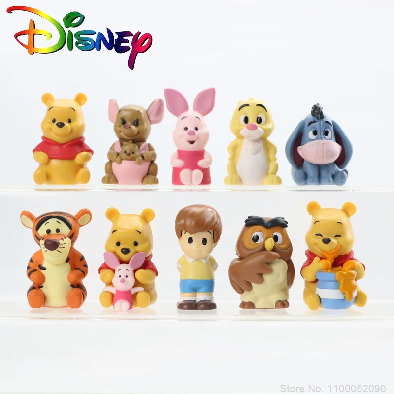 

5cm Disney 10 Models Toy For Children Animal Tigger Winnie-the-pooh Hand-run Doll Cake Car Ornaments Decorative Ornaments Gifts