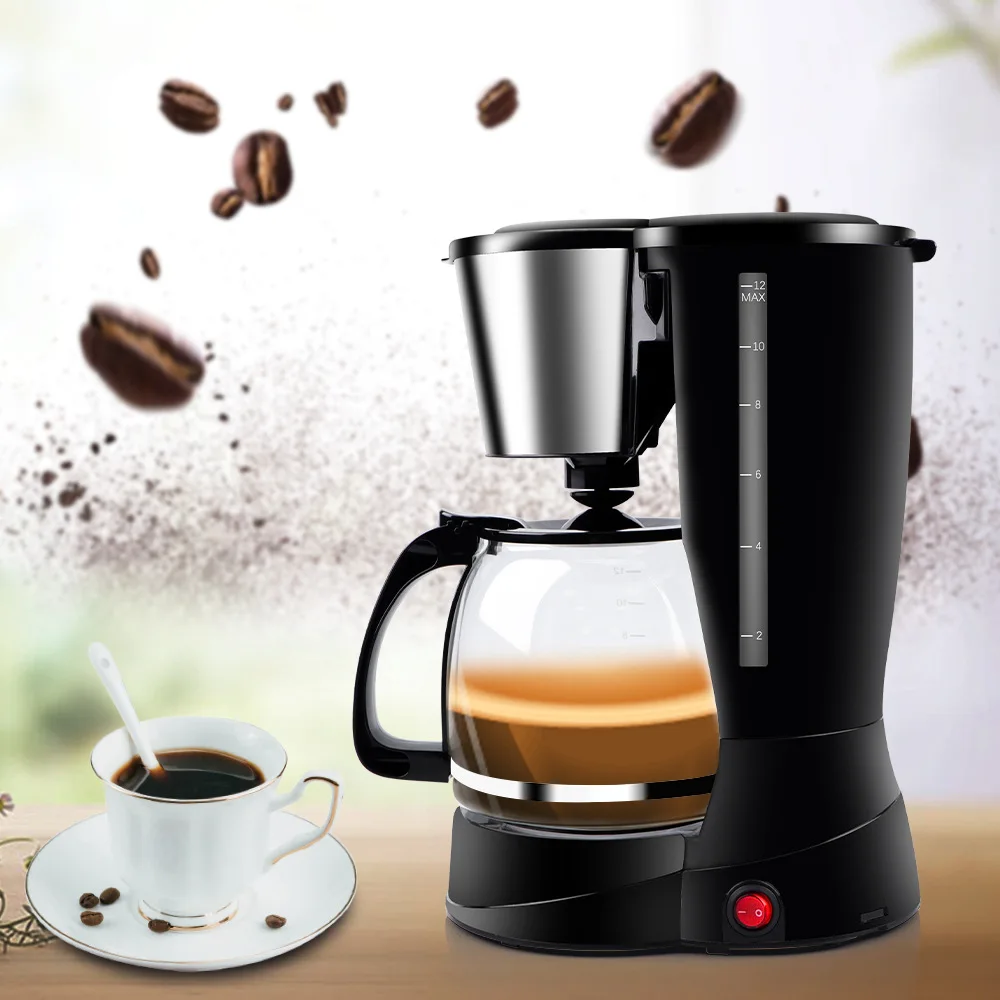 European Standard Coffee Machine Household Automatic Drip Type Coffee Percolator Drip Filter Tea Maker enlarge