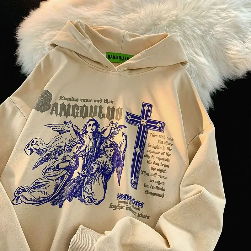 Толстовка с капюшоном в американском стиле ретро