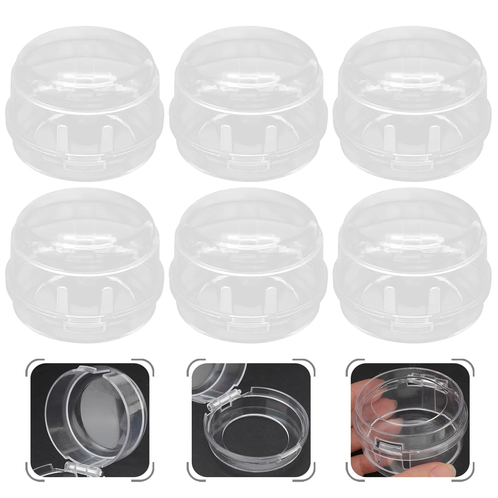 

6pcs Stove Locks Child Safety Guards Gas Stove Clear Switch Covers for Home Kitchen Oven