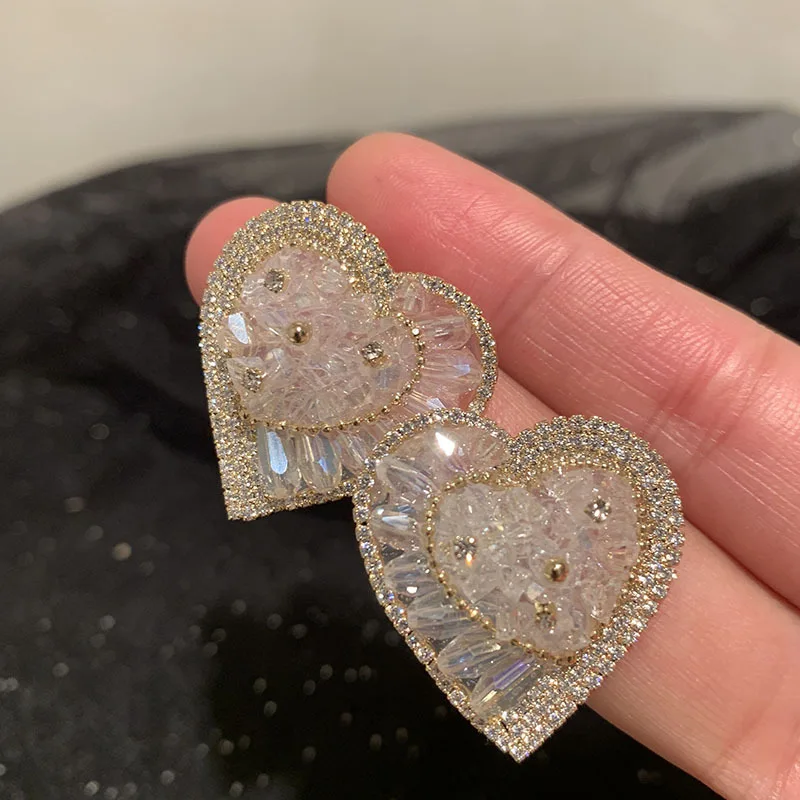 

Bilincolor Luxury Heart Shaped Earrings