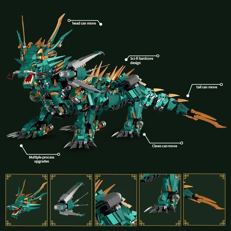 Серия Ideas механический дракон строительный блок креативный эксперт мифический