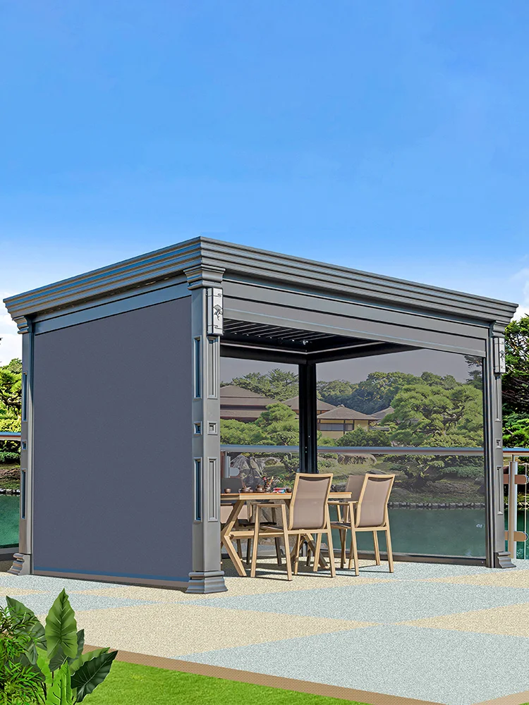 Retractable Pavilion Outdoor Waterproof Roof Motorized Garden Pergola