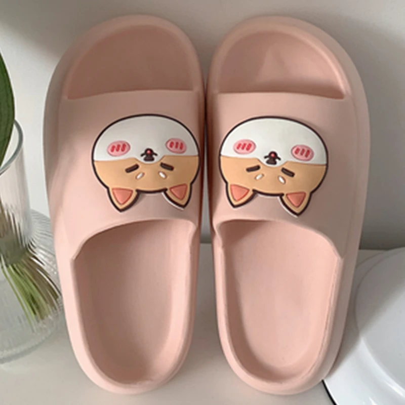 

Anime Cartoon Cute Shiba Inu Pattern Women's Slippers Thick Sole Non-Slip Comfort Sandals Indoor Bathroom Couple Slippers 2022