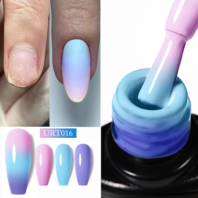 HEALLOR Temperature Color Changing Gel Nail Polish Camel Brown 3 Layers Thermal Gel Nail Art Manicure Soak Off UV LED Varnishes