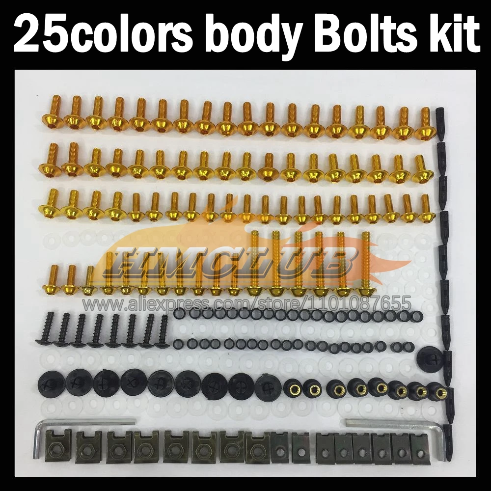 

268ps Full Screws Kit Body bolt For SUZUKI GSXR600 GSXR750 GSXR 600 750 CC K1 01 02 03 2001 2002 2003 Fairing bolts screw NutS