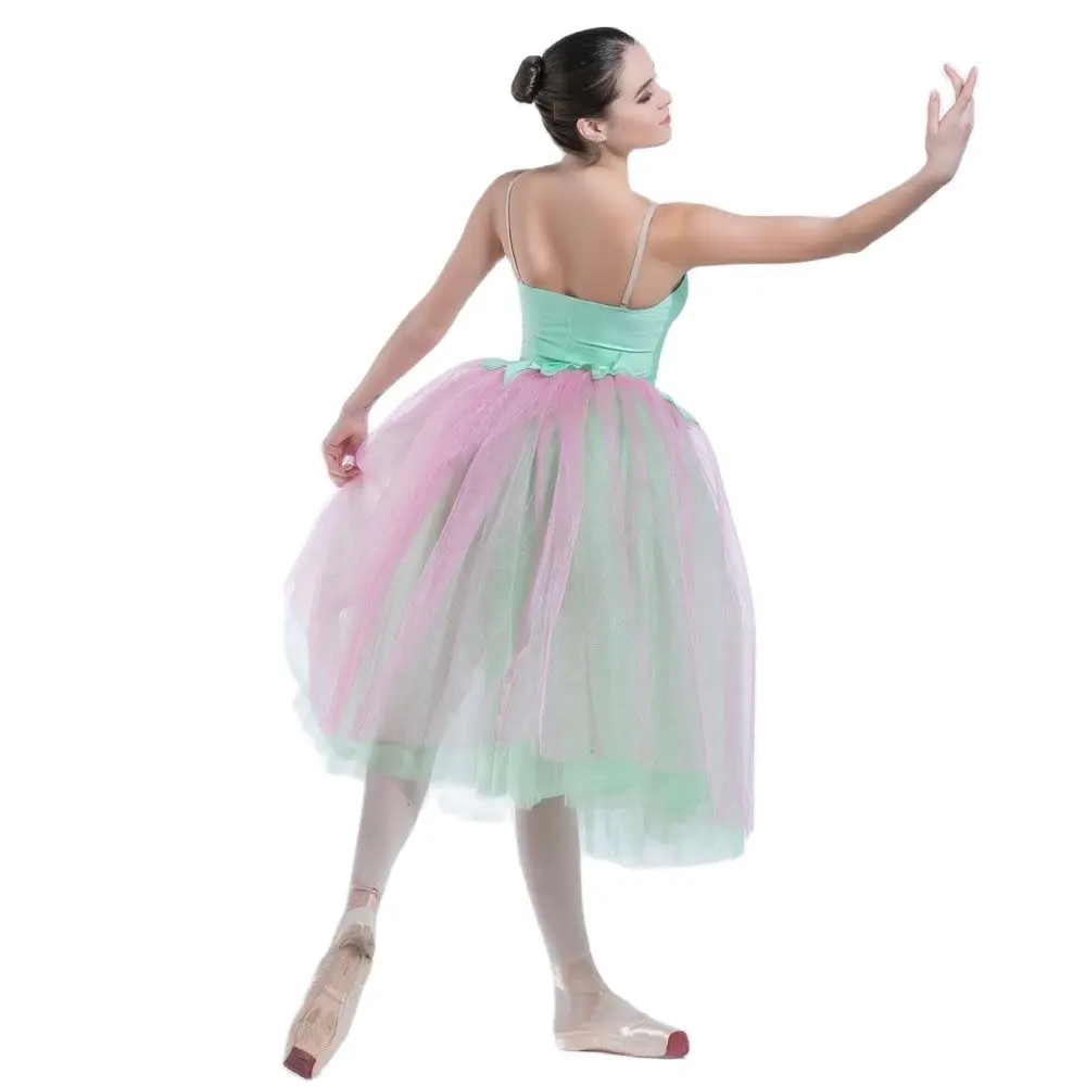 19215 Dance Favourite New Ballet Tutu Green Spandex Bodice Costume Women Romantic Long | Тематическая одежда и униформа