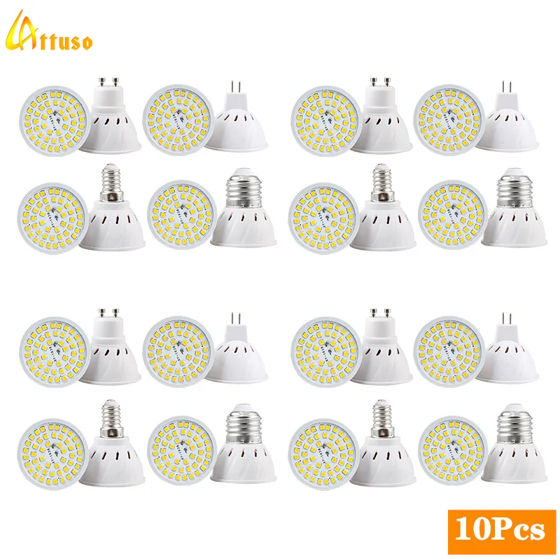 

10pcs/lot LED Spotlight E27 E14 MR16 GU10 GU5.3 Lampada Led Bulb AC110V 220V Indoor Lighting 3W 4W 5W Home Decoration Bombillas