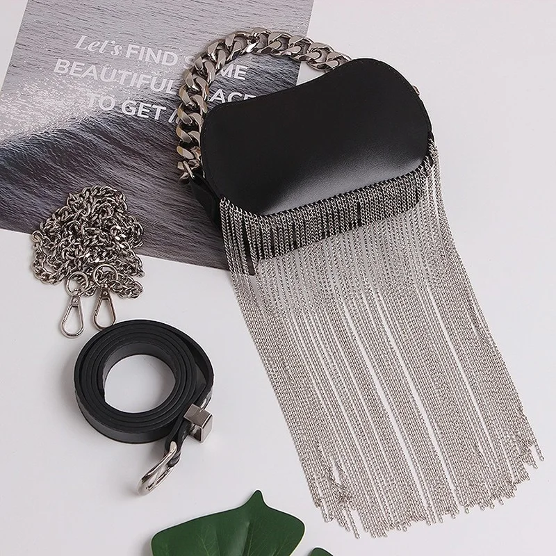 

2022 summer new fashion tassel bag female goose egg small round bag oval chain portable messenger mobile phone bag