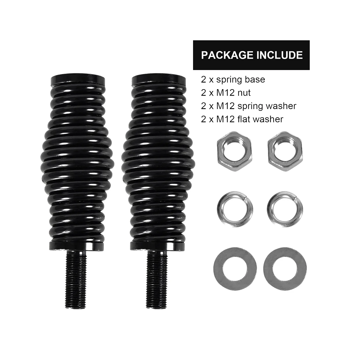 

2PCS M12 Heavy-Duty Antenna Spring Mount 1/2 Inch Spring Mount CB Antenna Spring Mount for Trucks Car RZR UTV Can Am ATV