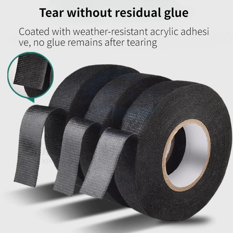 

Термостойкая клейкая лента для кабеля Flannel tape 9-50 мм