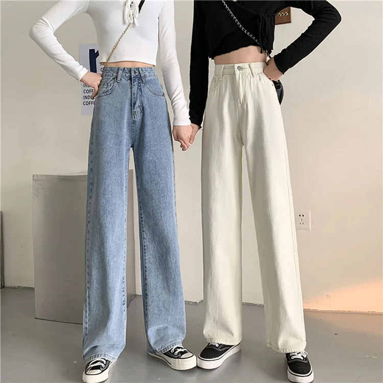 

Oversized Jeans Women's Summer Thin High Waist Slim Relaxed Straight Leg Pants Floor Pants