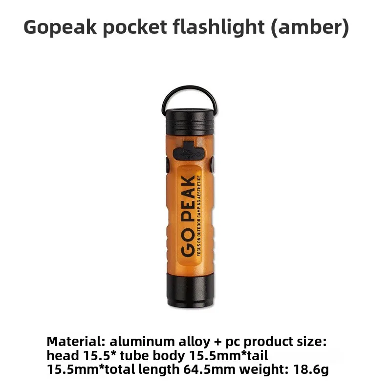 

Мини-фонарик GOPEAK карманный алюминиевый USB 300 люмен