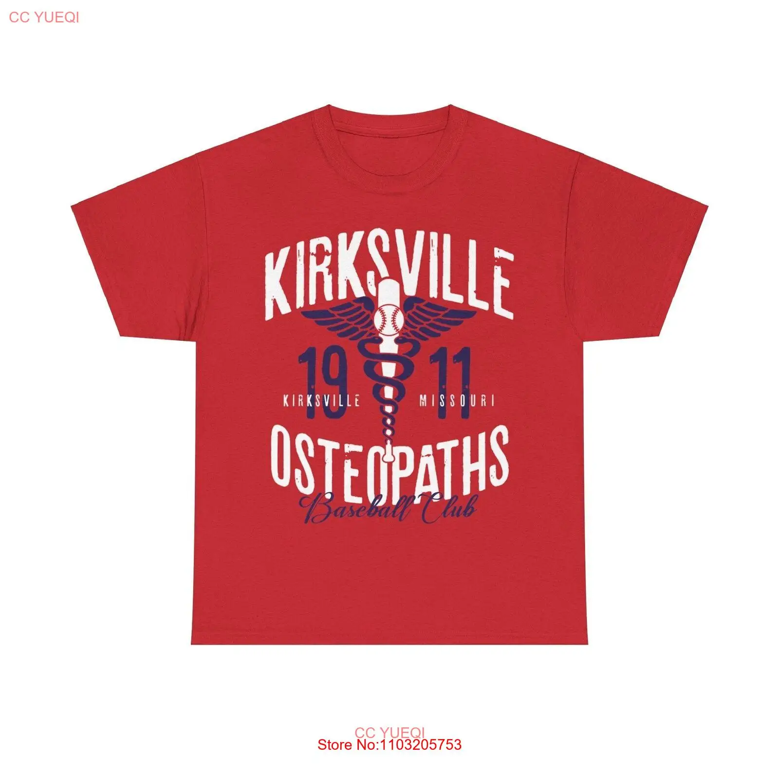 Бейсбольная Футболка Kirksville osteopматс Est 1911 Миссури