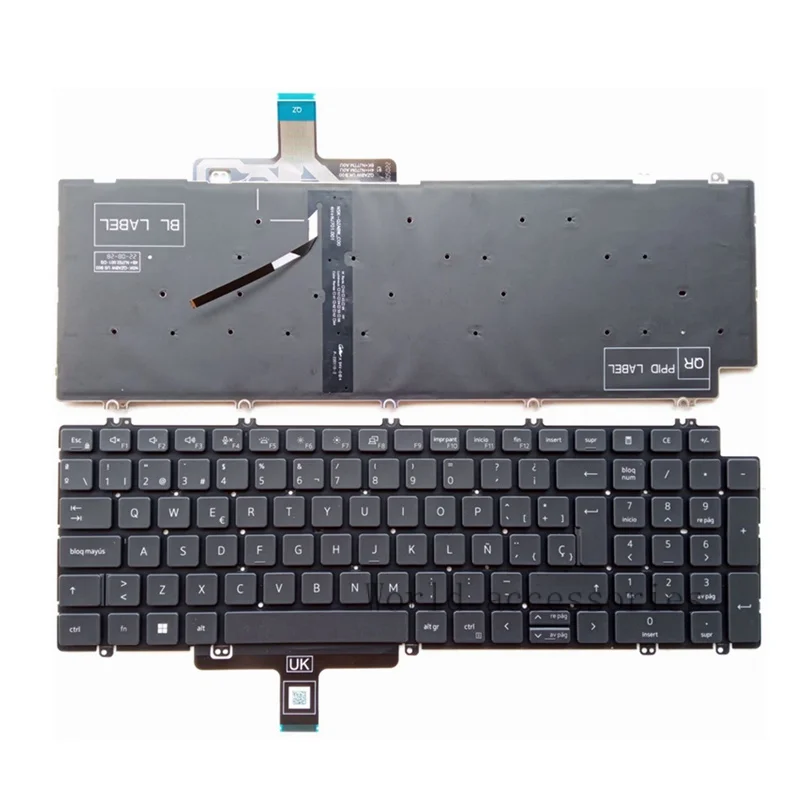 

New Backlit US/BR Keyboard For Dell Latitude 5520 5521 Precision 3560 3561 English