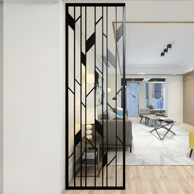 

Простой светильник роскошный экран из нержавеющей стали для гостиной, прихожей, прихожей в доме, напольный металлический экран