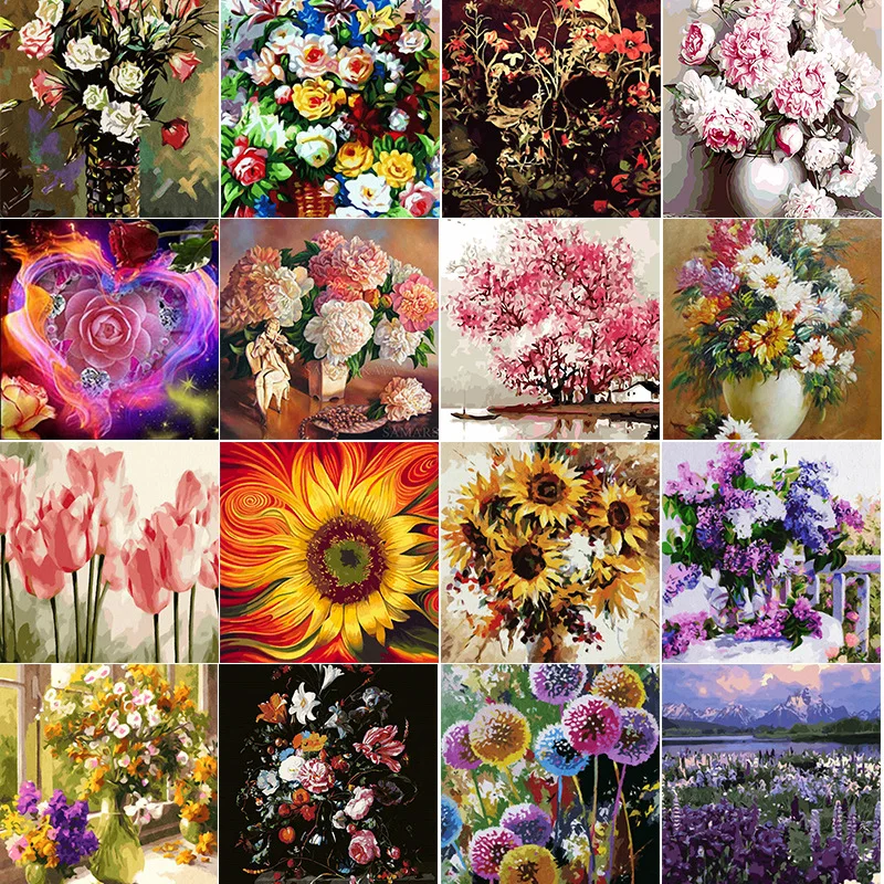 

5D DIY Diamond Painting Flower Vase Cross Stitch Kit Full Round Diamond Embroidery Mosaic RArt Picture Rhinestone Home Decor
